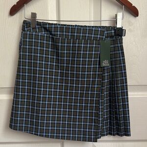 NEW WILD FABLE Plaid pleated mini skirt sz XS preppy collegiate private school